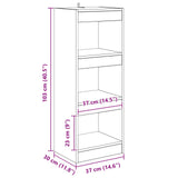 Book Cabinet Artisan oak 37 x 30 x 103 cm Engineered wood 880454