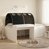 Bed with Tunnel 4 pcs Artisian Oak and Black Engineered Wood 3423658