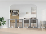 Foldable Dog Gate with Stands 4 pcs Grey Sonoma 321 cm 892046