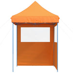 ZNTS Foldable Party Tent Pop-Up with 2 Sidewalls Orange 4004993