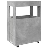 Bar Cart Concrete Grey 60x39.5x89 cm Engineered Wood 848272