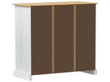 Shoe Cabinet with Door White 86 x 38.5 x 108 cm Solid Pine Wood 42024951