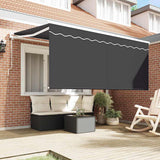 Retractable Awning Retractable Anthracite 300 x 200 cm Fabric 3329511