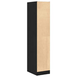 Apothecary Cabinet Black Oak 30x41x144.5 cm Engineered Wood 862054