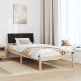 Bed frame Brown and black 90 x 200 cm Solid pine wood 878706