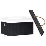 Bamboo Storage Boxes 4 pcs Black 320769