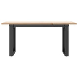 Coffee Table O-Frame 100x50x45 cm Solid Wood Pine and Steel 3282666