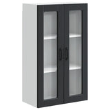 Wall Glass Cabinet PORTO Black 60 x 31 x 100 cm Engineered Wood 885526