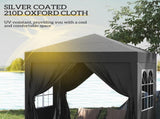 2 x 2 m Garden Pop Up Gazebo, Wedding Party Tent Marquee, Water Resistant Awning Canopy with T3398P314109