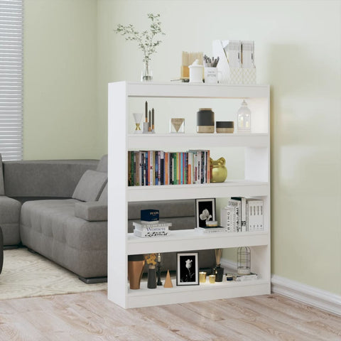 Book Cabinet/Room Divider High Gloss White 100x30x135 cm 811760