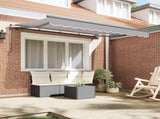 Retractable Awning Light Grey 300 x 200 cm Fabric 3329586