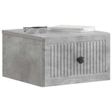 Wall-Mounted Bedside Cabinet with Drawer 2 pcs Concrete Grey 897922