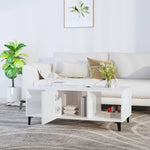 ZNTS Coffee Table High Gloss White 102x50x40 cm Engineered Wood 812705