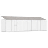 Dog Cage with Roof Silver 800 x 200 x 256 cm Steel and PE 3368303