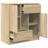 Sideboard with Drawers and Doors Sonoma Oak 70.5x34x74.5 cm 861843