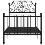 Bed Frame without Mattress Black Metal 90x200 cm 324841
