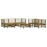 7 Piece Garden Lounge Set Impregnated Wood Pine 3186269