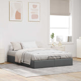 Ottoman Bed Frame Dark Grey Queen Size Fabric 3403069