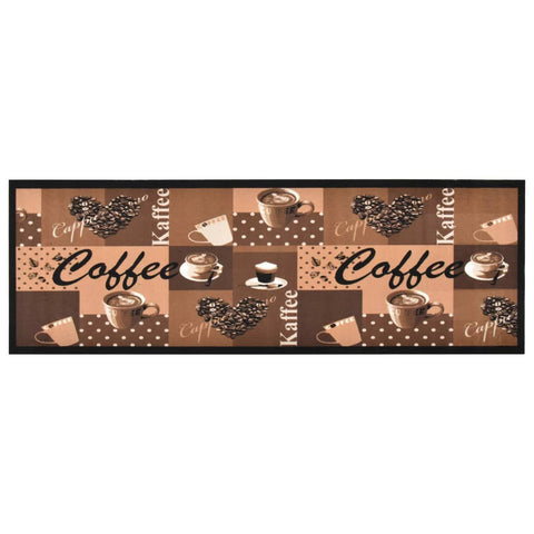 Kitchen Carpet Washable Coffee brown 60x300 cm 315972