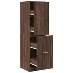 Apothecary Cabinet Brown Oak 40x41x144.5 cm Engineered Wood 3309642