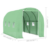 Greenhouse Green Polyethylene mesh fabric, Galvanised steel 6.86 m 48164