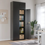 File Cabinet Black 90x40x240 cm Steel 3188327