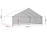 Chicken Coop with Roof Silver 300 x 200 x 190 cm 42042521