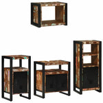 Bathroom Furniture Set 4 pcs Multicolour Solid Reclaimed Wood 3305675