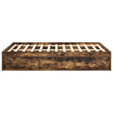 Bed Frame without Mattress Smoked Oak 135x190 cm Double Double 3203912