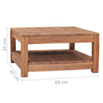 ZNTS Coffee Table 68x67x35 cm Solid Teak Wood 332859