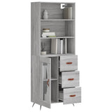 Highboard Grey Sonoma 69.5x34x180 cm Engineered Wood 3189483