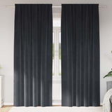 Blackout Curtains 2 pcs Dark Grey 140 x 260 cm Velvet 4107232