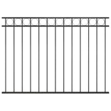 Fence Panel ASSEN Steel 1.7x1.2 m Black 146318