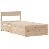 Bed Frame without Mattress 90x200 cm Solid Wood Pine 846792