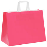 Paper Bags 250 pcs with Handles Pink 32x17x25 cm 4101901