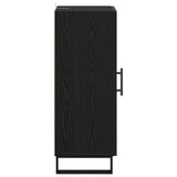 Sideboard Black Oak 34.5 x 34 x 90 cm Engineered Wood and Iron 881656