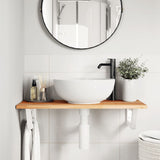 Basin Shelf Wall Mounted Steel and Solid Wood Acacia 3302715