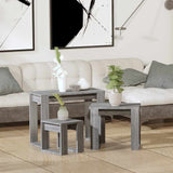 Nesting Tables 3 pcs Grey Sonoma Engineered Wood 815223