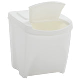 Stackable Garbage Bin Boxes 4 pcs White 100 L Polypropylene 152201