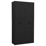 Office Cabinet Anthracite 90x40x180 cm Steel 336420