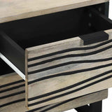 Bedside Cabinet with Drawer White and Black 40 x 33 x 46 cm 4017970