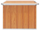 Outdoor Storage Box Wood 109 x 67 x 65 cm Galvanised Steel 42039092