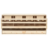 170658 Chicken Laying Nest 4 Compartments 106x40x45 cm Solid Pine Wood