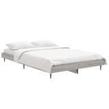Bed Frame without Mattress Grey Sonoma 120x190 cm Small Double Engineered Wood 832299