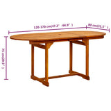 Garden Dining Table x80x75 cm Solid Acacia Wood 316568