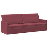 3 Seater Sofa Wine Red 220 x 81 x 82 cm Fabric 42041142