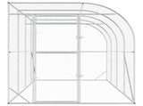 Against Wall Chicken Coop Silver 400 x 200 x 215 cm 3434731