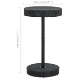 Garden Table Black PE rattan, Powder-coated steel Counter Height 45856