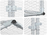Chicken Coop with Roof Silver 200 x 200 x 150 cm 42042520