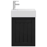 Bathroom Vanity Unit with Tap Black 45.5 x 25.5 x 84 cm 889482
